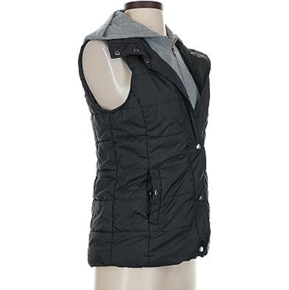 Arizona Jean Co. Black Full Zip Hodded Women's Vest Size M NWOT - Picture 2 of 9